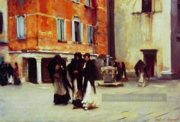  Venise Art - Sortie de la basilique campo san canciano Venise John Singer Sargent